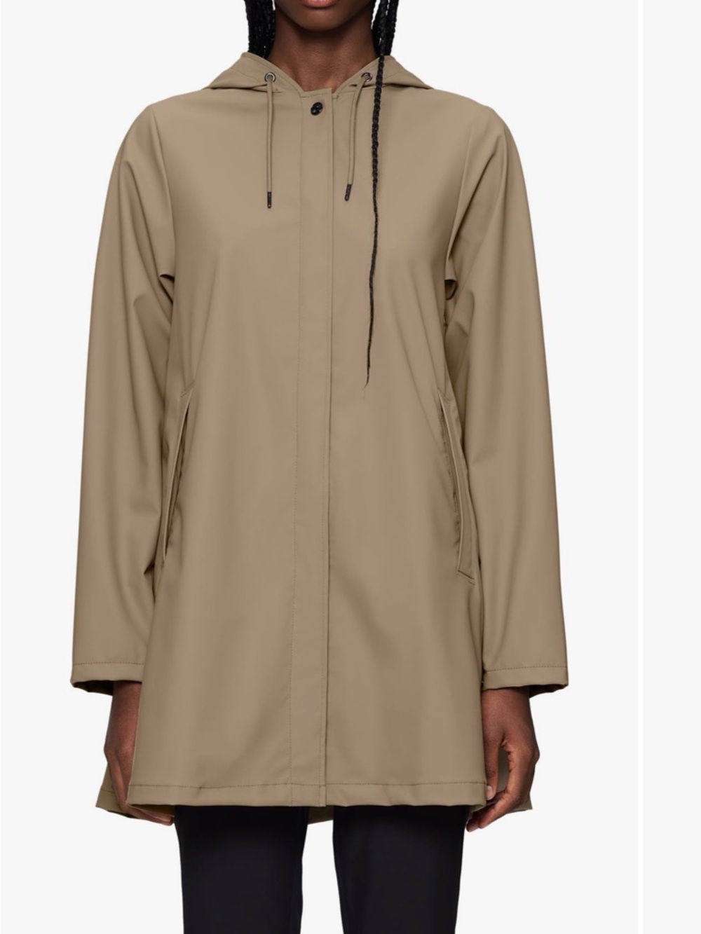 Rains Women's Hooded Trench Coat - Beige